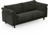 Cherrie - 2,5-sits soffa, hel dyna, fast klädsel - Svart