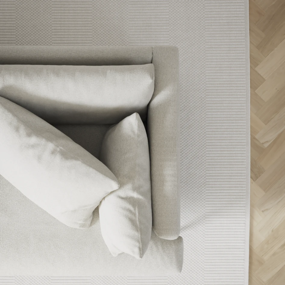 Harper - 3-sits soffa, hel dyna - Vit