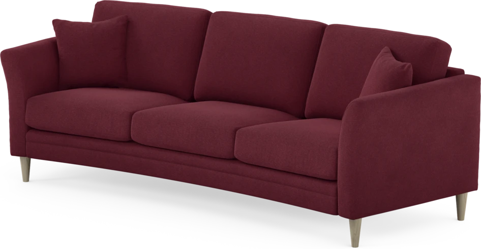 Eden - 3-sits soffa svängd - Röd