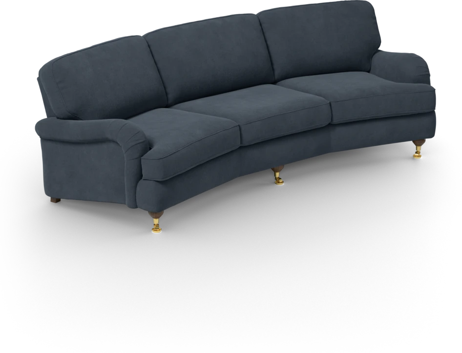 Oxford - 3-sits soffa svängd - Blå