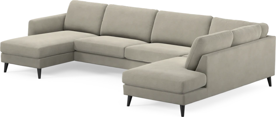 Bridge - 3-sits soffa med schäslong vänster och divan höger - Brun