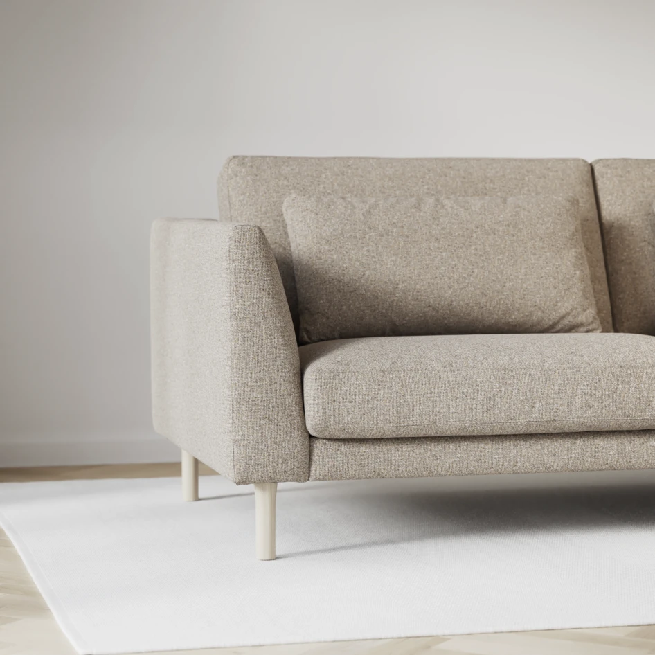 Willow - 3-sits soffa med schäslong vänster, fast klädsel - Beige