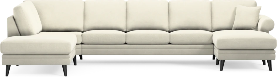 Eden - 3-sits soffa med divan vänster och schäslong höger - Vit