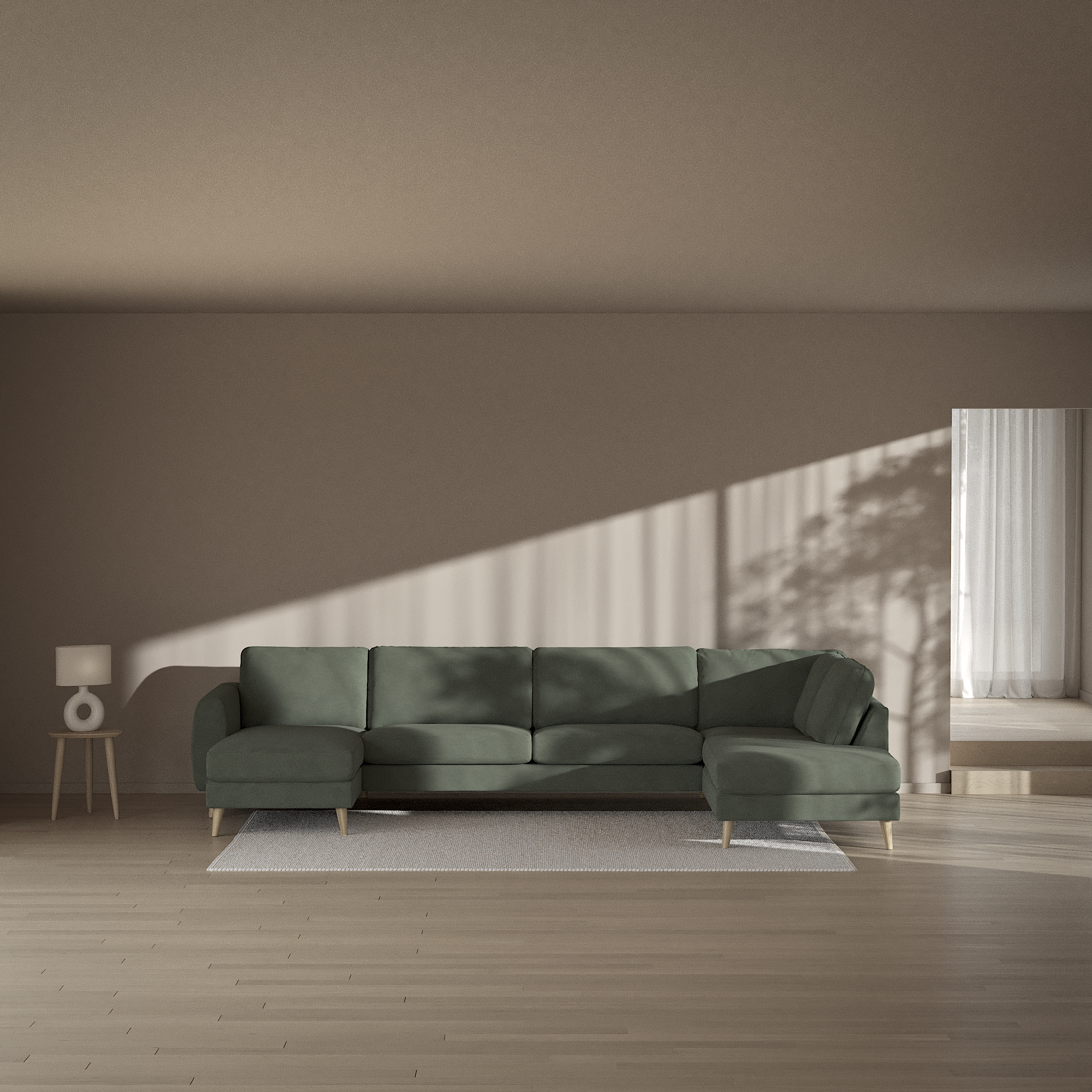 Bridge - 3-sits soffa med schäslong vänster och divan höger - inspiration
