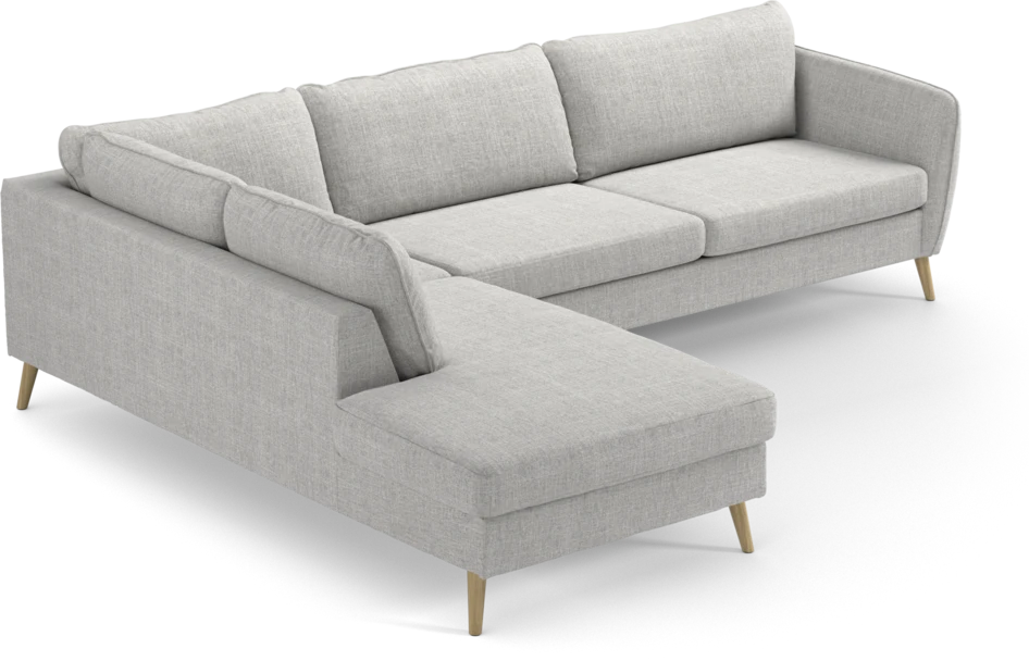 County - 2,5-sits soffa med divan vänster - Grå