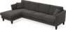 Eden - 3-sits soffa med schäslong - Grå