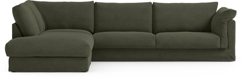 Cherrie Klädsel - Klädsel till 3-sits soffa med divan vänster - Grön