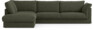 Cherrie Klädsel - Klädsel till 3-sits soffa med divan vänster - Grön