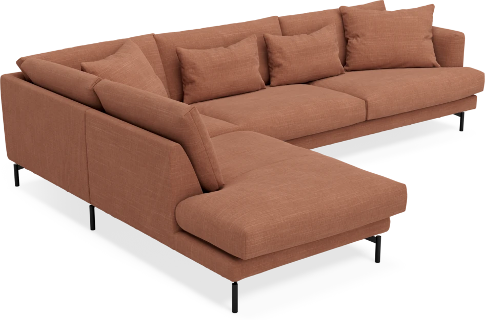 Harper - 3-sits soffa med divan vänster - Orange