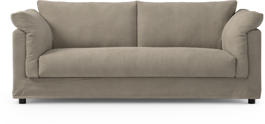 Cherrie - 2,5-sits soffa, hel dyna och kappa - Beige