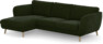 Madison Lux - 2-sits soffa med schäslong vänster - Grön