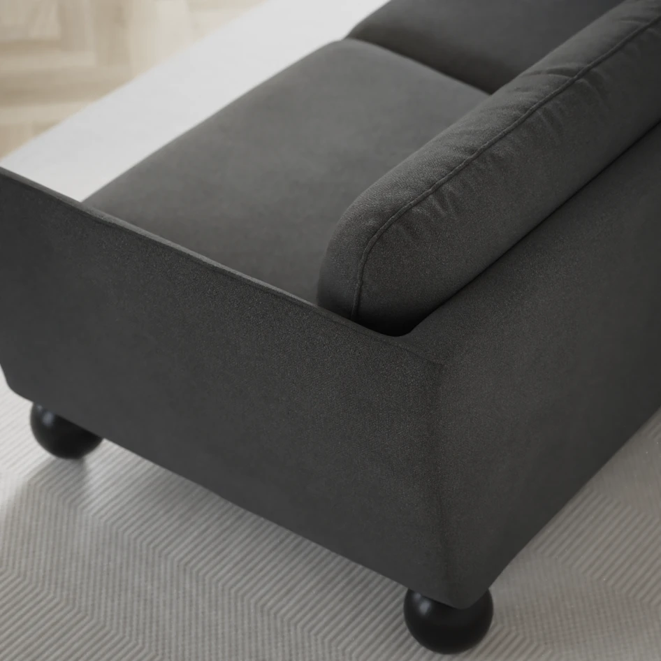 Madison Lux - 2-sits soffa med divan vänster och höger - Grå