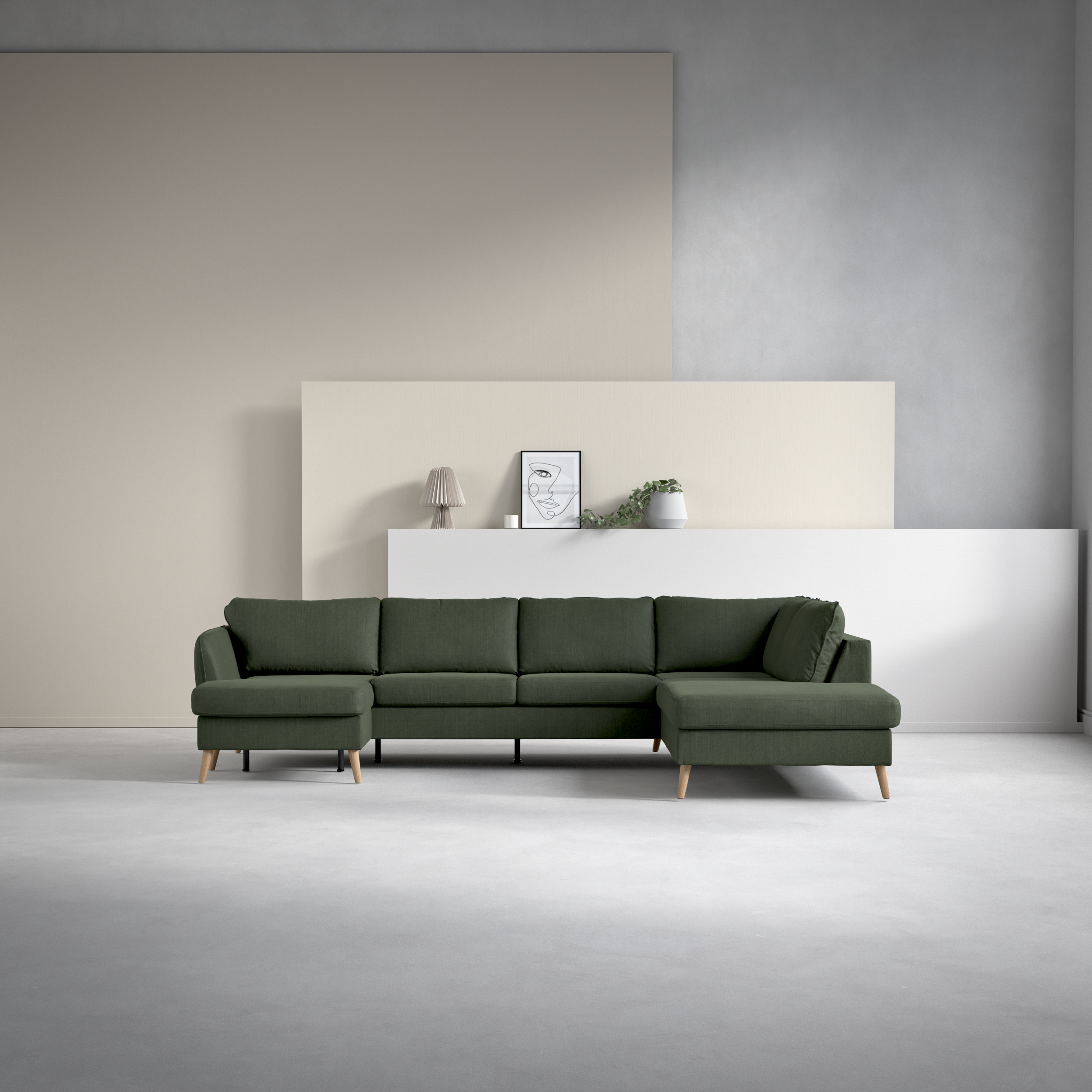 County - 3-sits soffa med schäslong vänster och divan höger - inspiration
