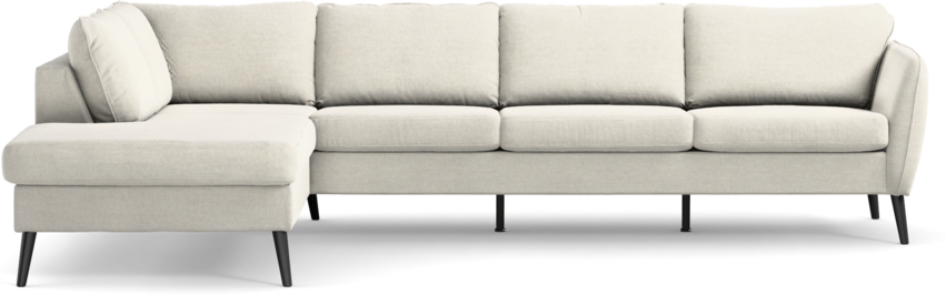 County - 3-sits soffa med divan vänster - Vit