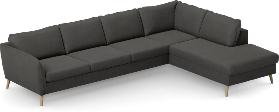 County - 3-sits soffa med divan höger - Grå