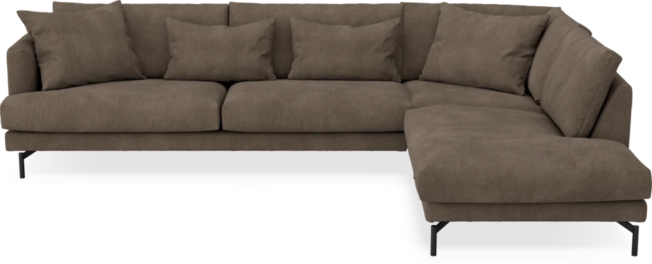 Harper - 3-sits soffa med divan höger - Brun