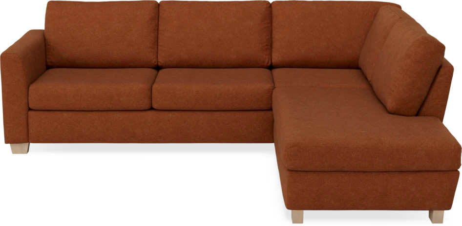 Friday - 2,5-sits soffa med divan höger - Orange