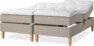 Delux Sense - Ställbar säng, dubbelsäng med bäddmadrass - Beige