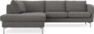 Madison - 2-sits soffa med divan vänster - Brun