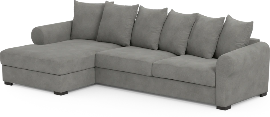 Town - 3-sits soffa med schäslong vänster - Grå
