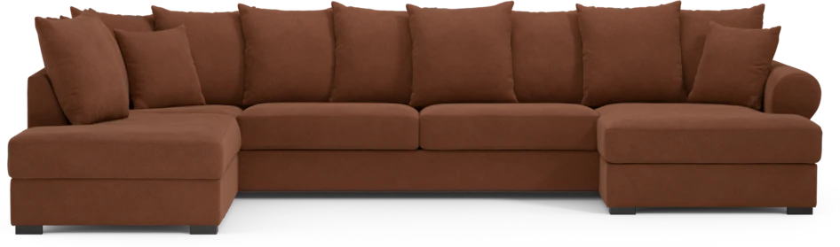 Town - 3-sits soffa med divan vänster och schäslong höger - Orange