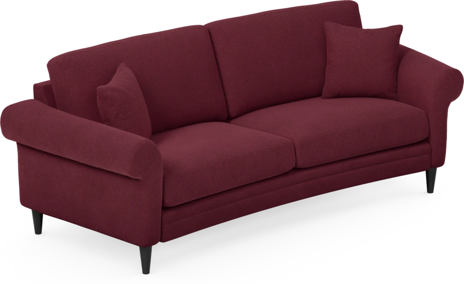 Eden - 2,5-sits soffa svängd - Röd