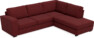 Friday - 2,5-sits soffa med divan höger - Rosa