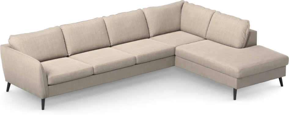 County - 3-sits soffa med divan höger - Beige