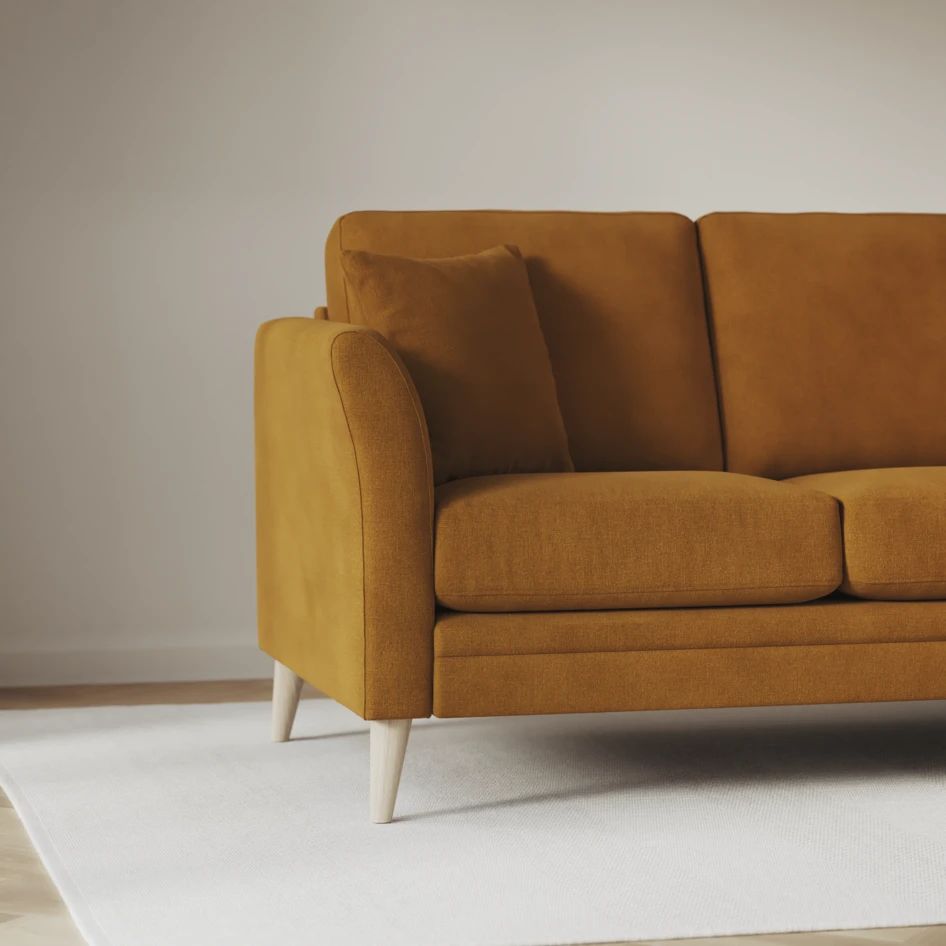 Eden - 3-sits soffa med divan vänster och schäslong höger - Gul