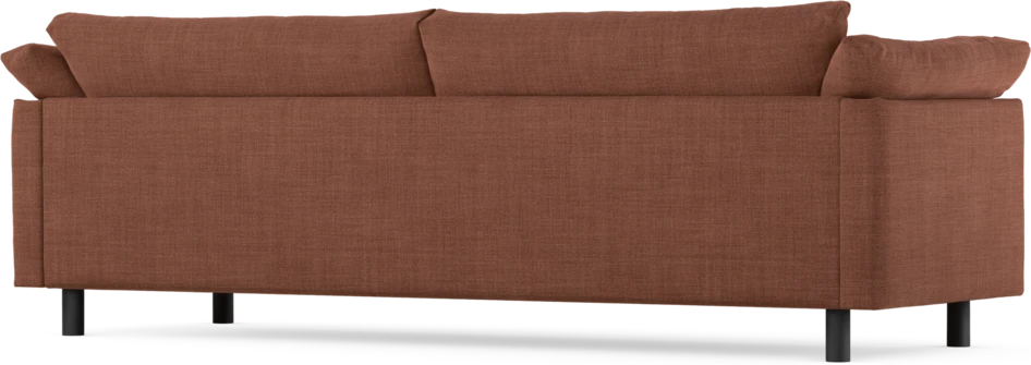 Cherrie - 4-sits soffa, hel dyna, fast klädsel - Orange