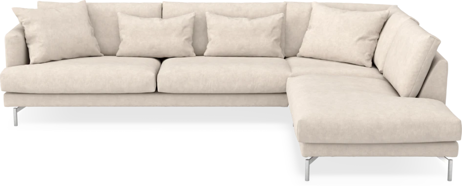 Harper - 3-sits soffa med divan höger - Vit