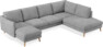 Madison Lux - 2-sits soffa med schäslong vänster och divan höger - Vit