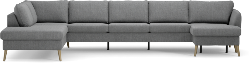 County - 4-sits soffa med divan vänster och schäslong höger - Grå