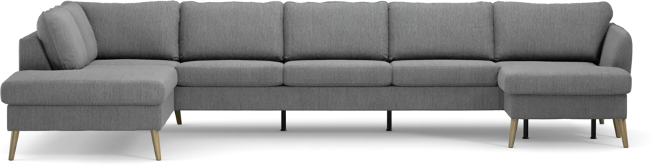 County - 4-sits soffa med divan vänster och schäslong höger - Grå