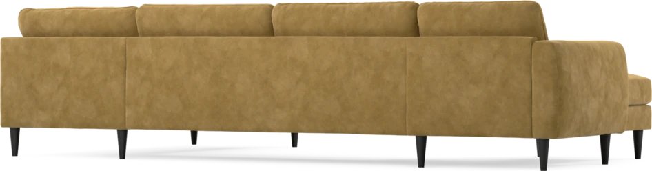 Bridge - 3-sits soffa med schäslong vänster och divan höger - Gul