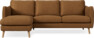 Madison Lux - 2-sits soffa med schäslong vänster - Brun