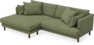 Harper - 4-sits med schäslong XL vänster - Grön