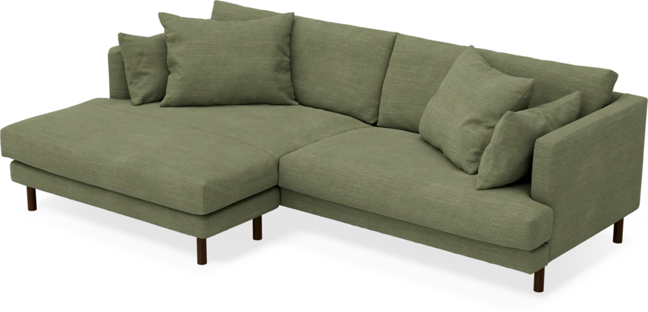 Harper - 4-sits med schäslong XL vänster - Grön