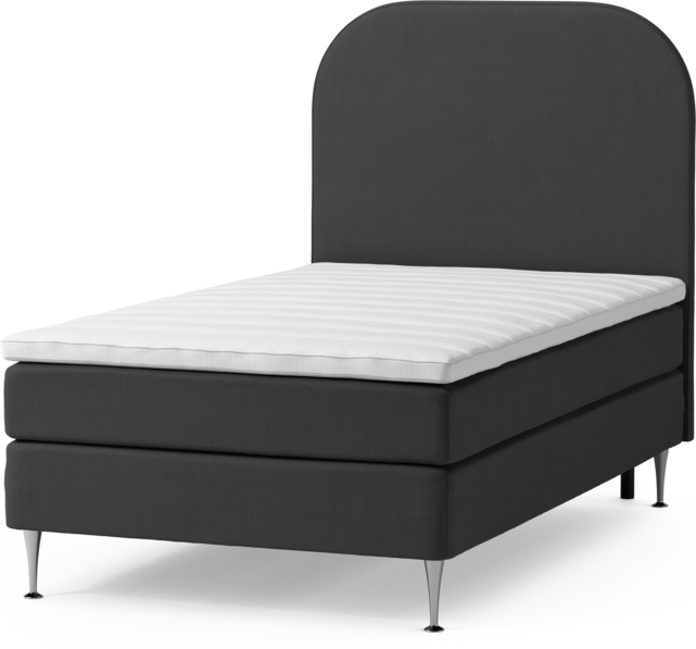 Roma Family - Kontinentalsäng, enkelsäng med bäddmadrass och sänggavel slät, B 105-140