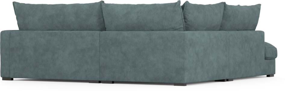 Rossi - 2-sits soffa med divan vänster - Blå