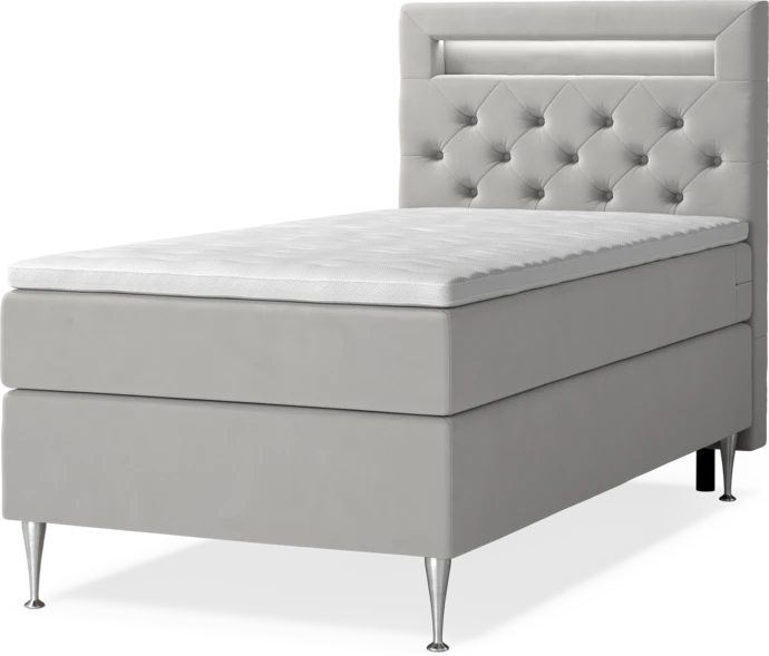 New York, Kontinentalsäng, enkelsäng med bäddmadrass och sänggavel LED