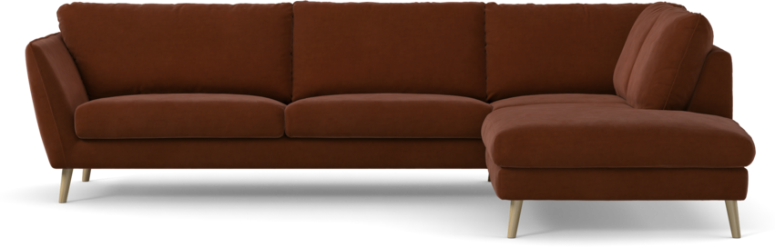 Madison Lux - 3-sits soffa med divan höger - Orange