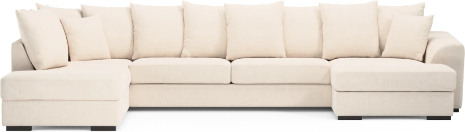 Town - 3-sits soffa med divan vänster och schäslong höger - Vit