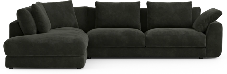 Amie - 3-sits med divan vänster - Svart