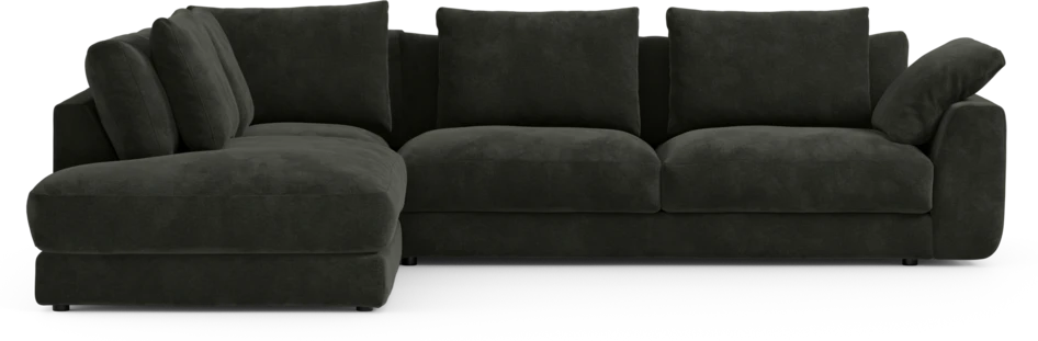 Amie - 3-sits med divan vänster - Svart