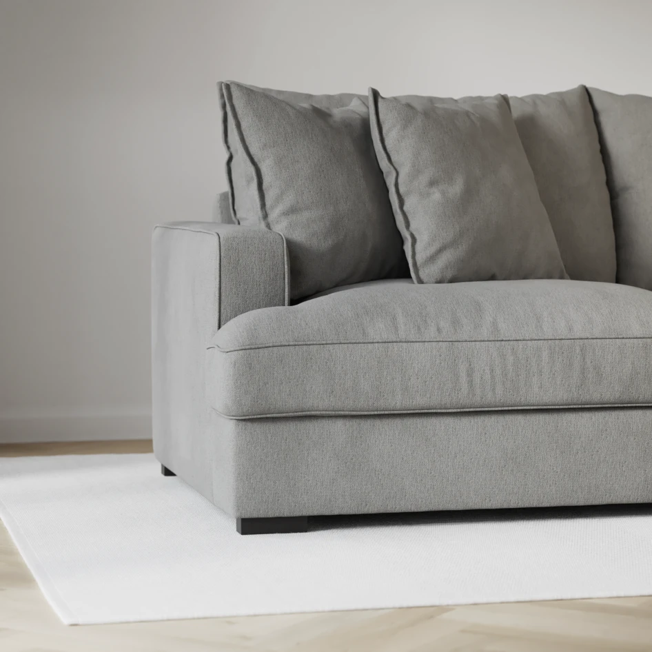 Mila - 3-sits soffa med divan höger - Grå