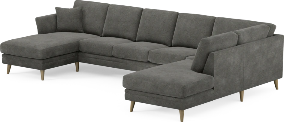 Eden - 3-sits soffa med schäslong vänster och divan höger - Grå