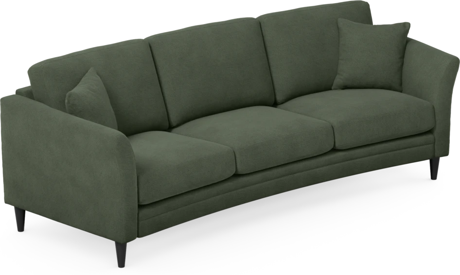 Eden - 3-sits soffa svängd - Grön
