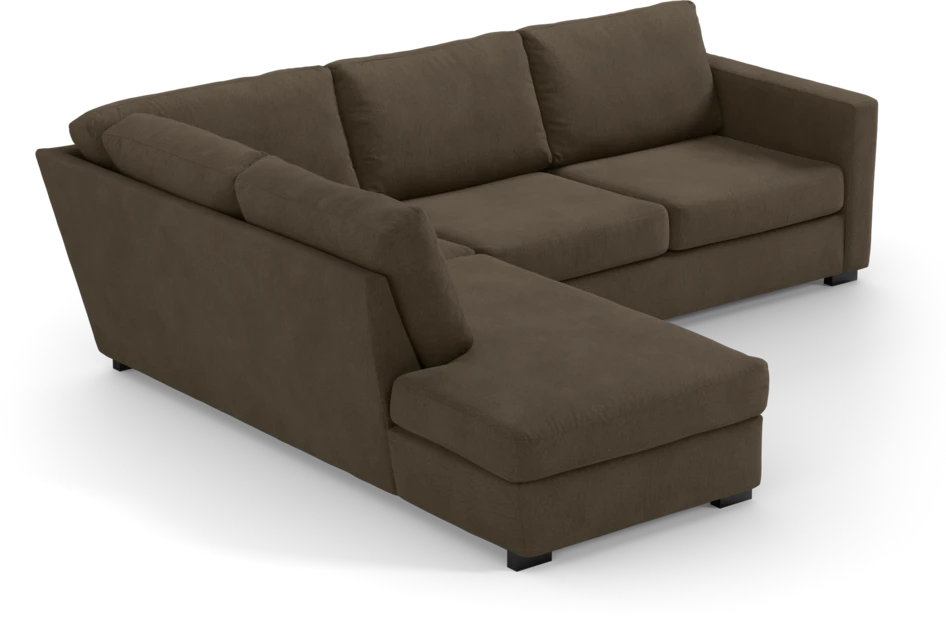 Friday - 2,5-sits soffa med divan vänster - Brun