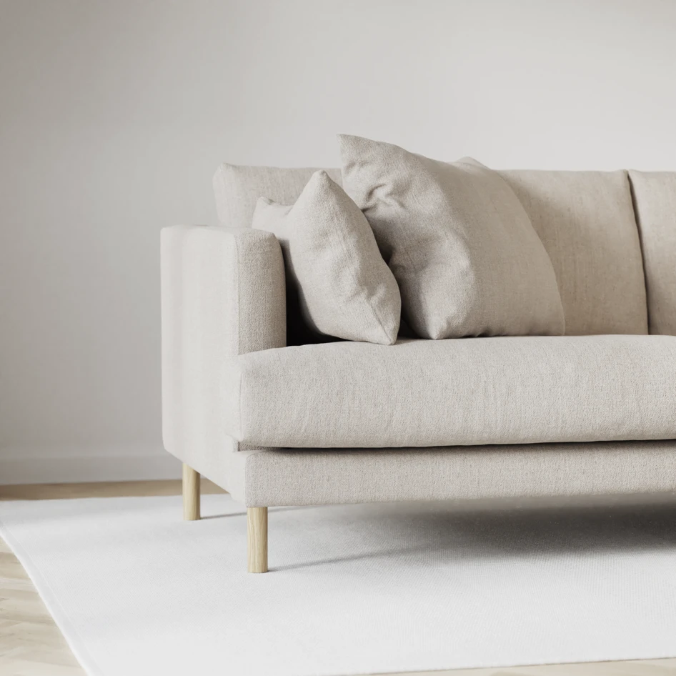 Harper - 3-sits soffa, hel dyna - Beige